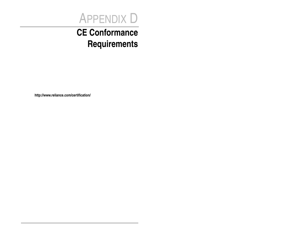 Ppendix, Ce conformance requirements | Rockwell Automation MD60 User Manual Version 3.0 User Manual | Page 105 / 136