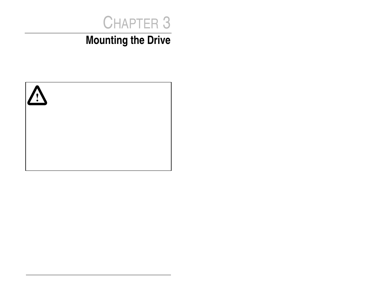 Hapter, Mounting the drive | Rockwell Automation MD60 User Manual Version 3.0 User Manual | Page 17 / 136