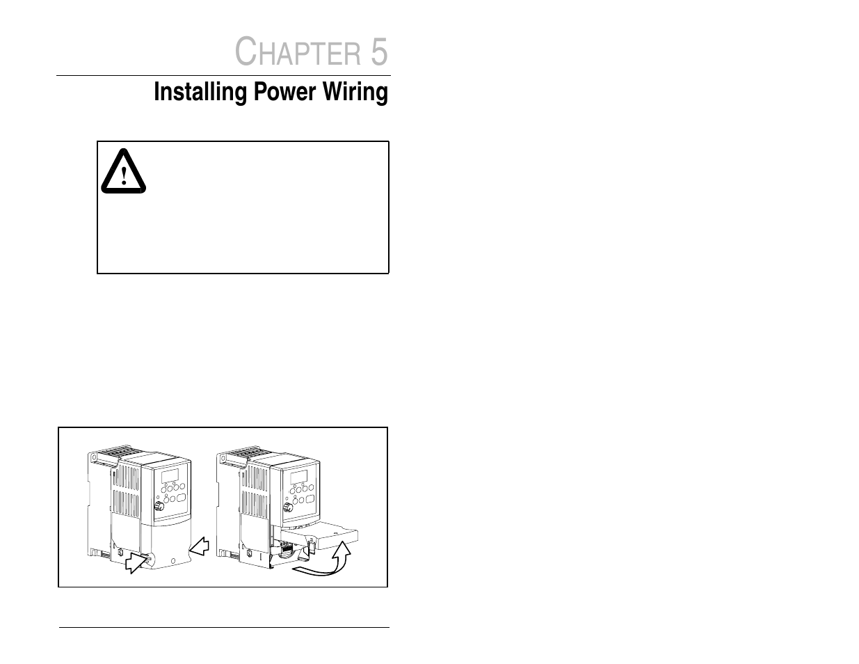 Hapter, Installing power wiring | Rockwell Automation MD60 User Manual Version 3.0 User Manual | Page 23 / 136