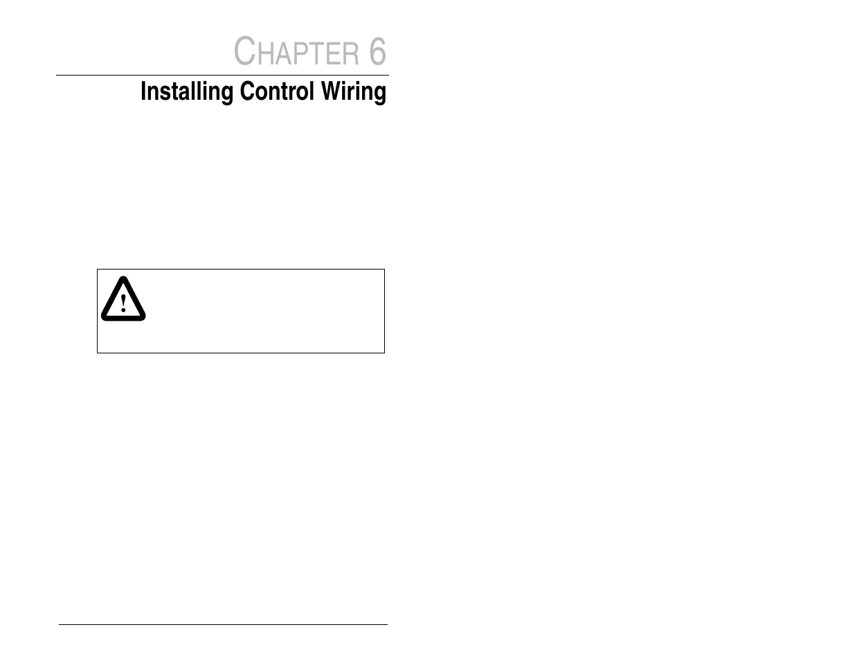 Hapter, Installing control wiring | Rockwell Automation MD60 User Manual Version 3.0 User Manual | Page 33 / 136