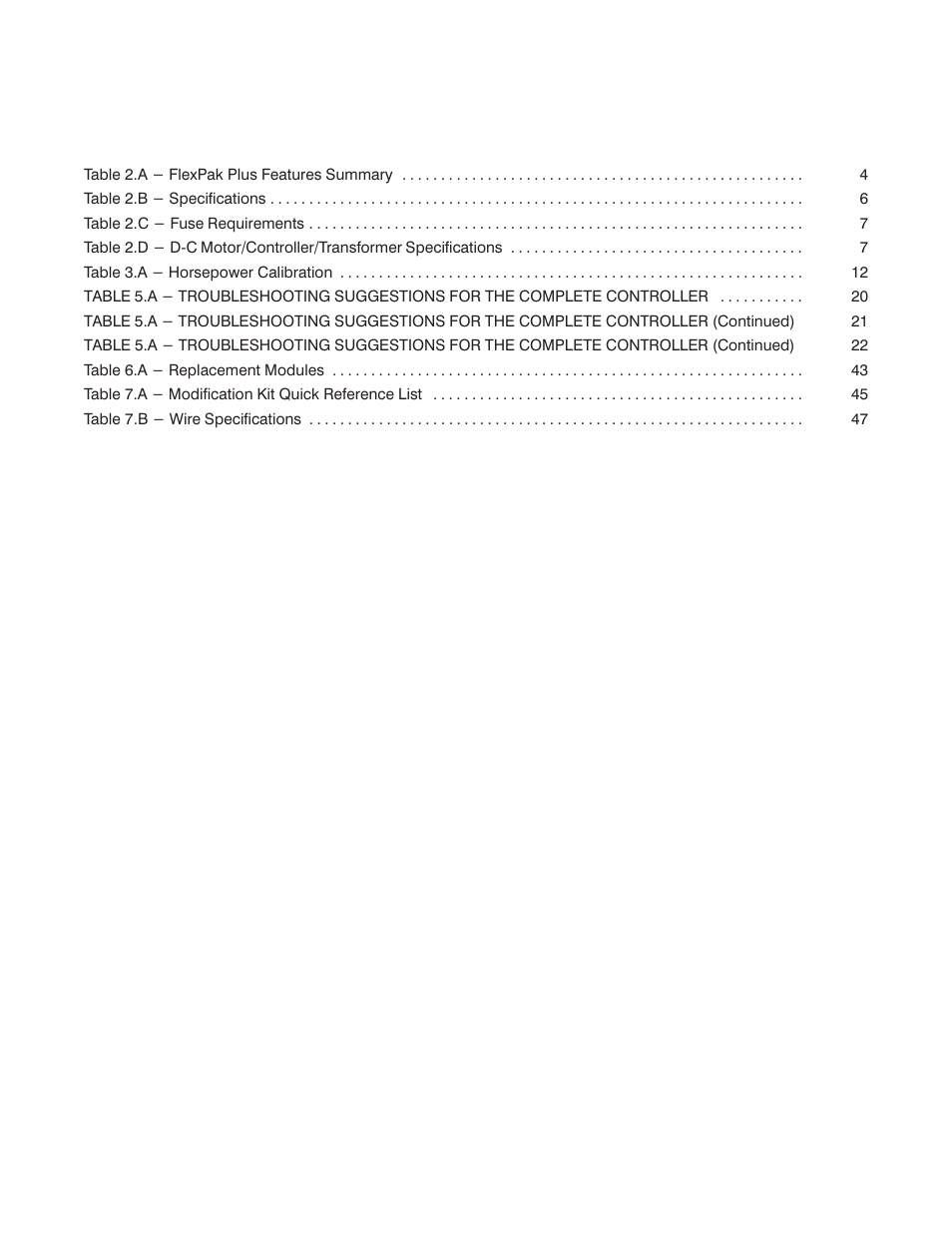 Index of tables | Rockwell Automation FlexPak Plus NRG DC Drive User Manual | Page 52 / 54