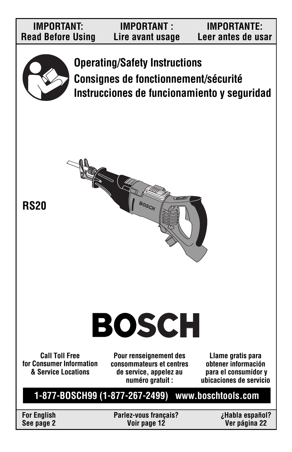 Bosch RS20 User Manual | 32 pages