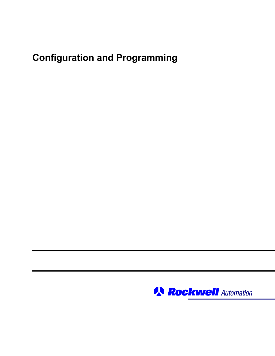 Rockwell Automation SB3000 Configuration and Programming User Manual | 122 pages