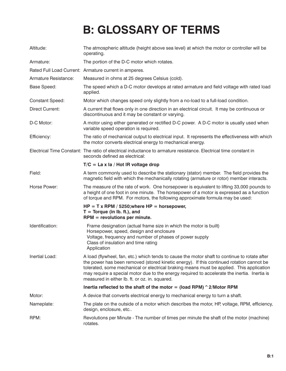 B: glossary of terms | Rockwell Automation FlexPak Plus DC Drive User Manual | Page 64 / 68