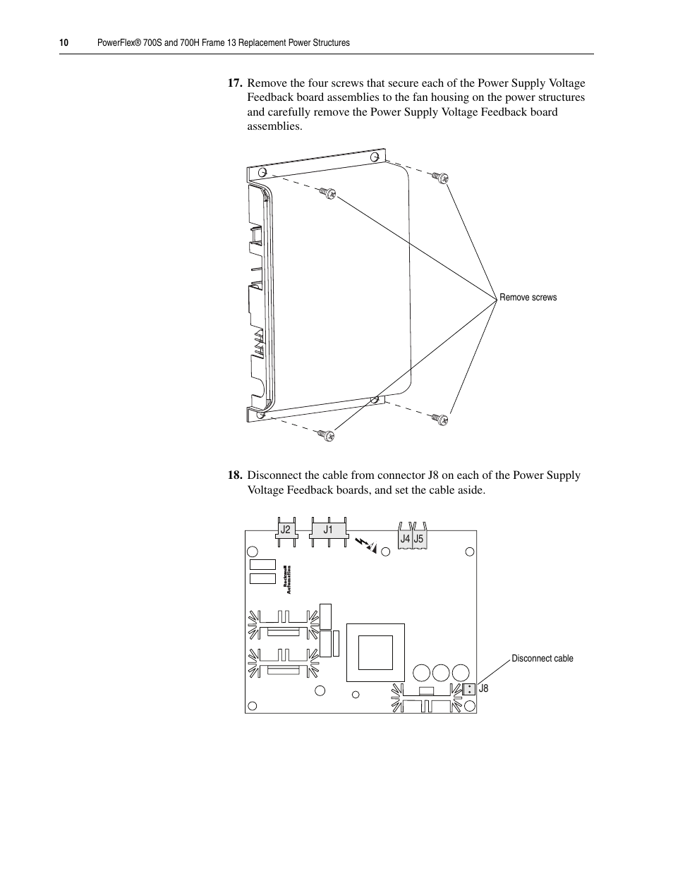 Rockwell Automation 20D PowerFlex 700H/S Frame 13 Replacement Power Structures User Manual | Page 10 / 20