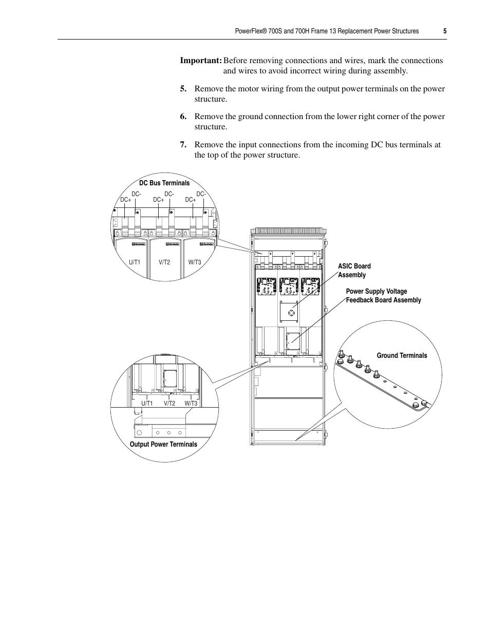 Rockwell Automation 20D PowerFlex 700H/S Frame 13 Replacement Power Structures User Manual | Page 5 / 20