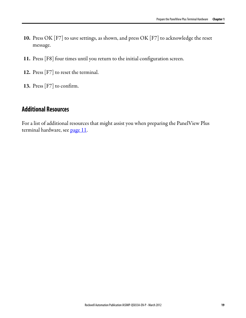 Additional resources | Rockwell Automation Logix5000 Control Systems: Connect PanelView Plus Terminals over EtherNet/IP Quick Start User Manual | Page 19 / 56