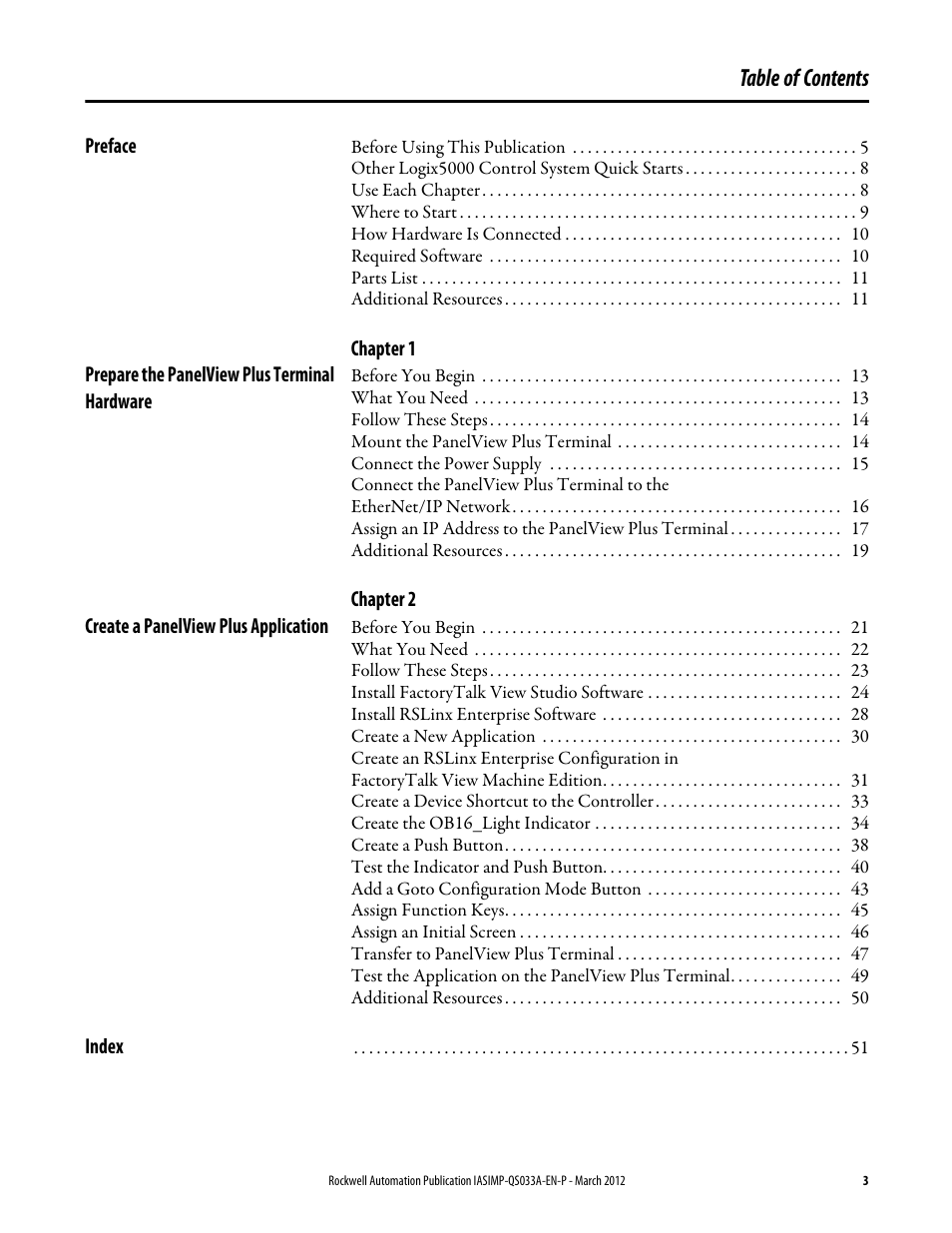 Rockwell Automation Logix5000 Control Systems: Connect PanelView Plus Terminals over EtherNet/IP Quick Start User Manual | Page 3 / 56