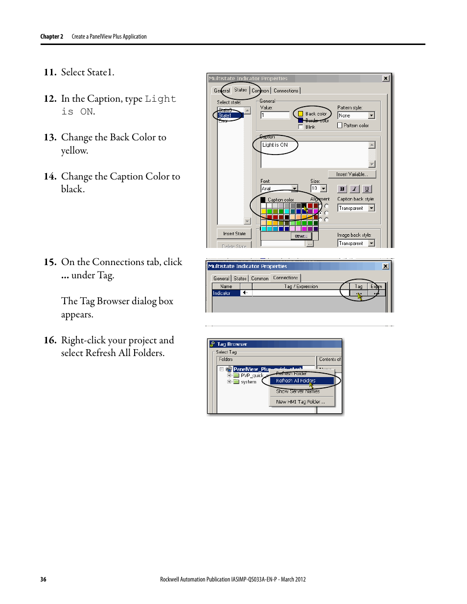 Rockwell Automation Logix5000 Control Systems: Connect PanelView Plus Terminals over EtherNet/IP Quick Start User Manual | Page 36 / 56