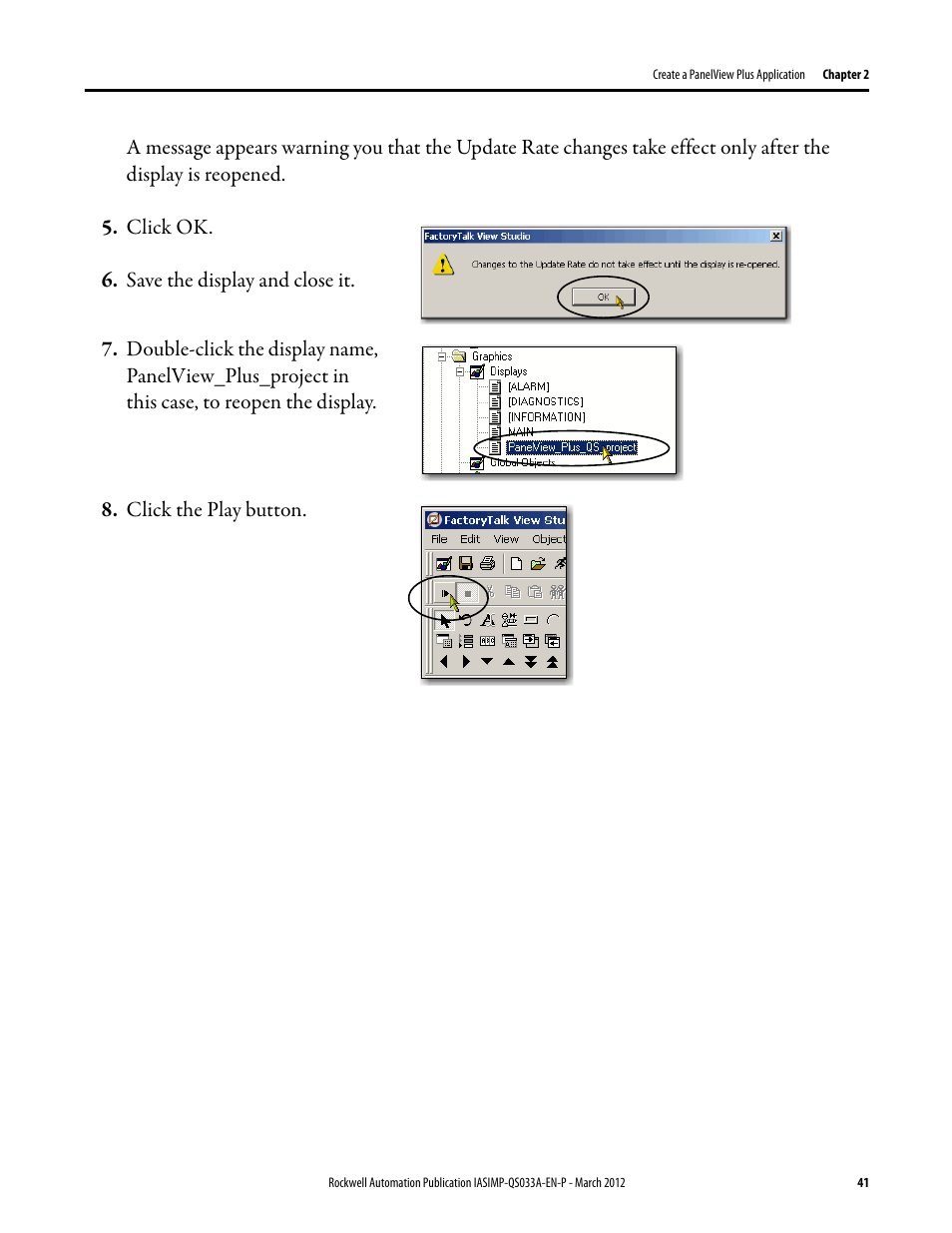 Rockwell Automation Logix5000 Control Systems: Connect PanelView Plus Terminals over EtherNet/IP Quick Start User Manual | Page 41 / 56