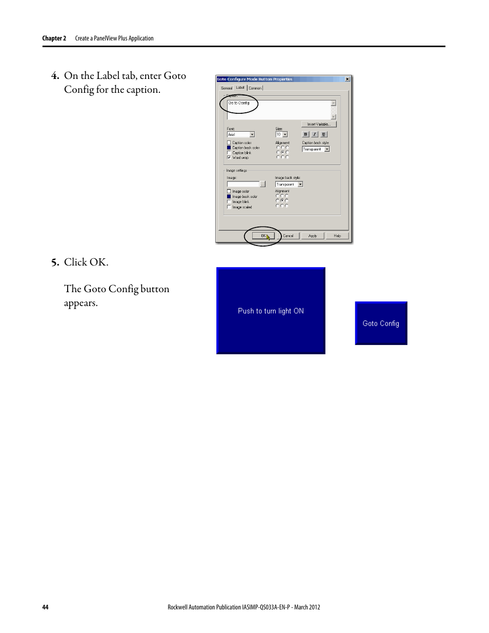 Rockwell Automation Logix5000 Control Systems: Connect PanelView Plus Terminals over EtherNet/IP Quick Start User Manual | Page 44 / 56