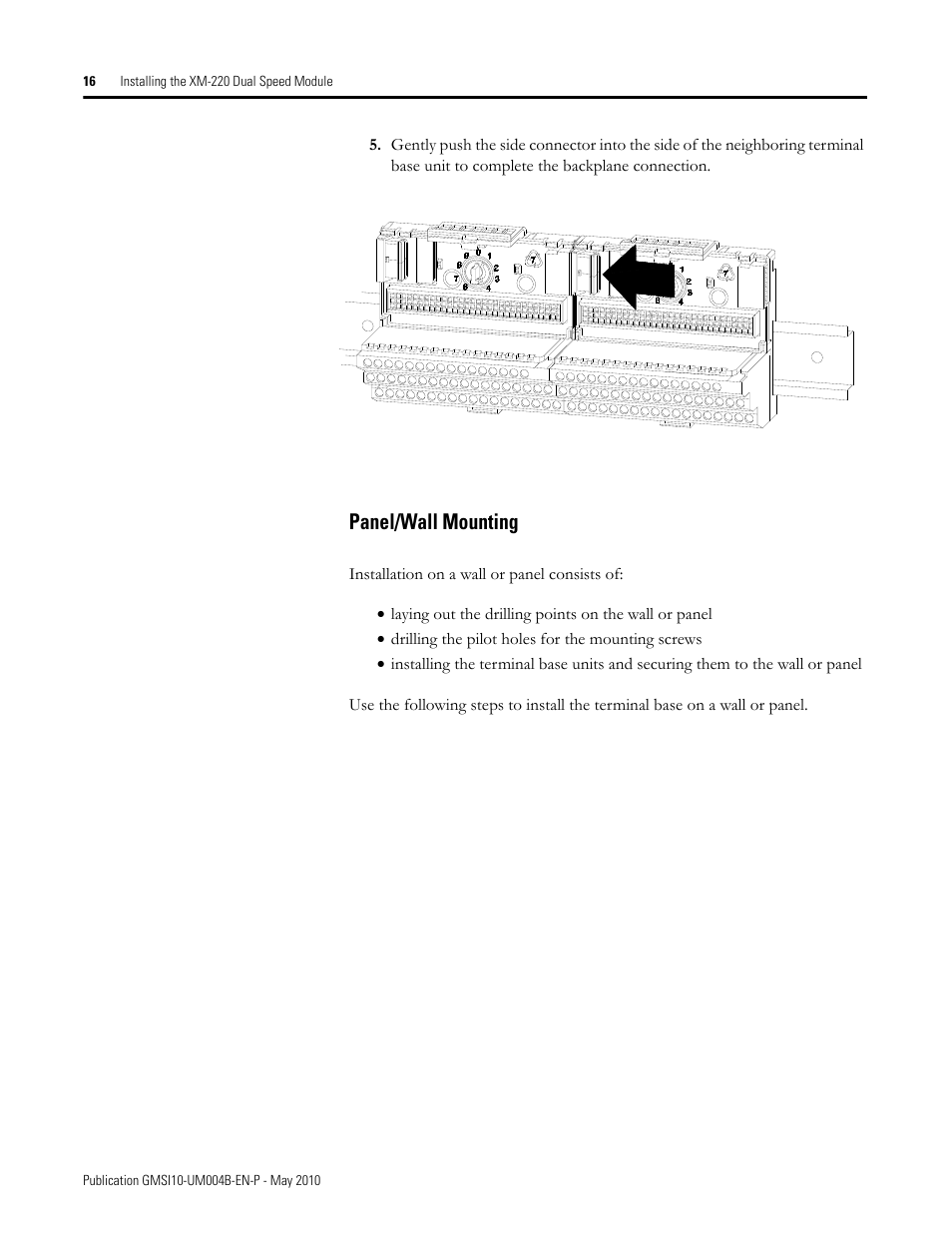 Panel/wall mounting | Rockwell Automation 1440-SPD02-01RB XM-220 Dual Speed Module User Manual | Page 24 / 127