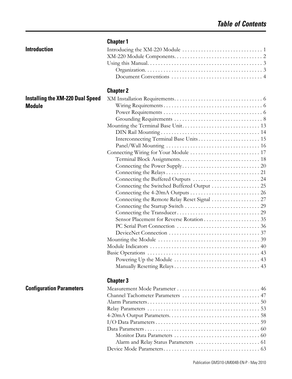 Rockwell Automation 1440-SPD02-01RB XM-220 Dual Speed Module User Manual | Page 5 / 127