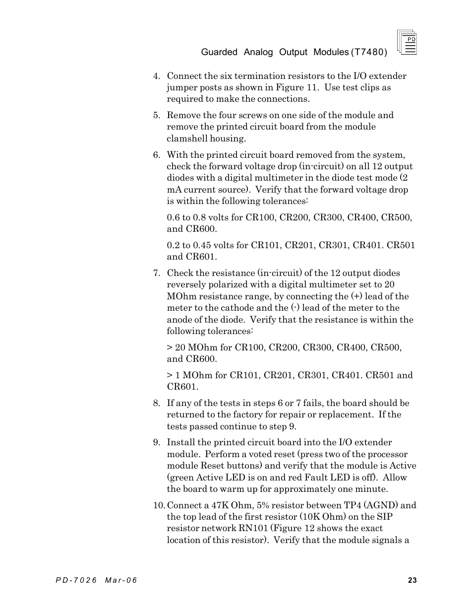 Rockwell Automation T7480 ICS Regent+Plus Guarded Analog Output Modules User Manual | Page 23 / 26