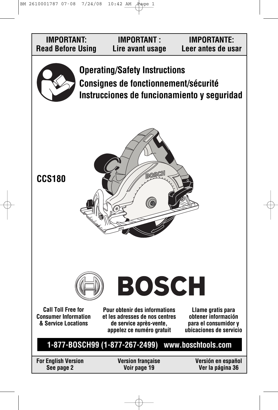 Bosch CCS180 User Manual | 56 pages