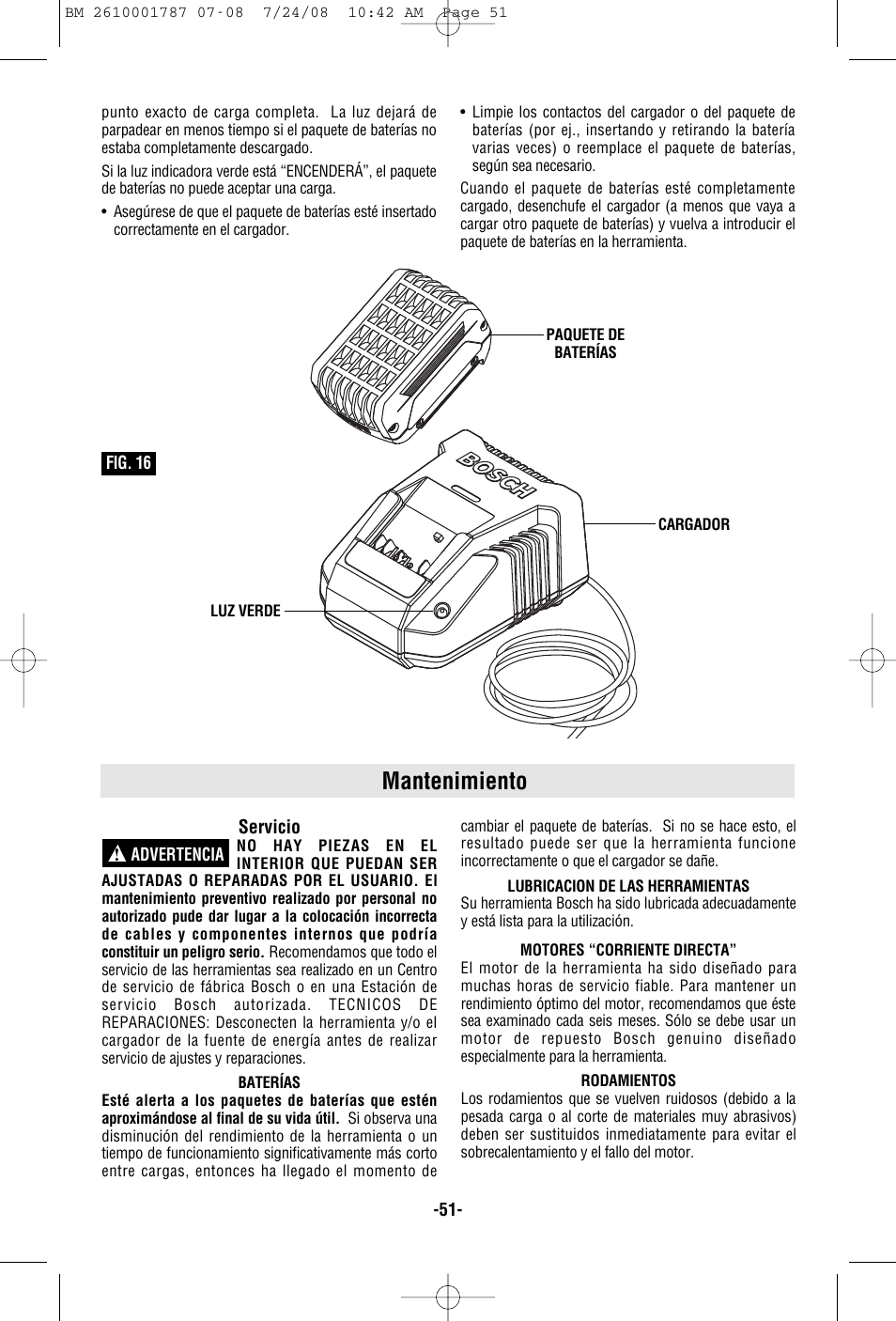 Mantenimiento | Bosch CCS180 User Manual | Page 51 / 56