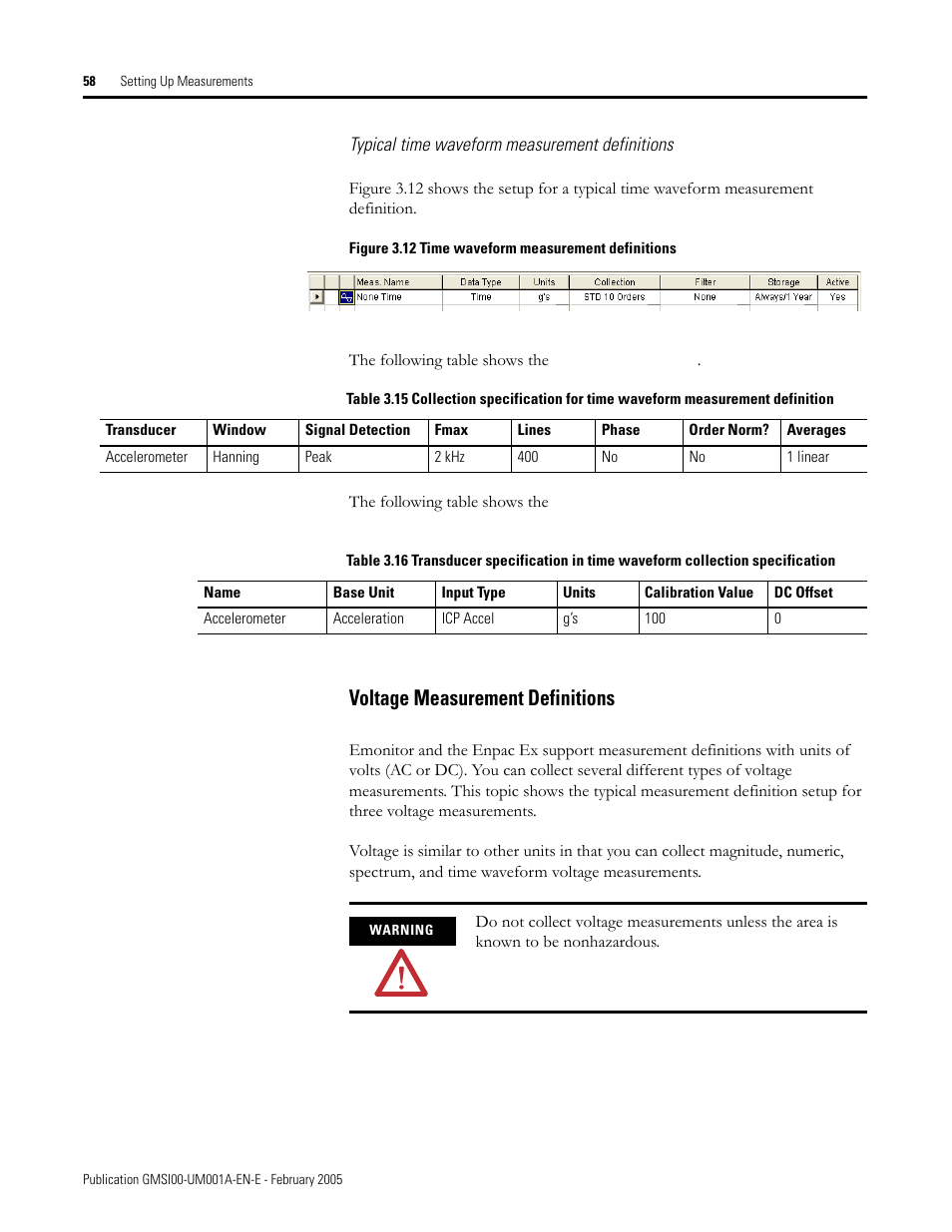 Voltage measurement definitions | Rockwell Automation 441-PEN25 Enpac Ex Data Collector User Manual | Page 64 / 147