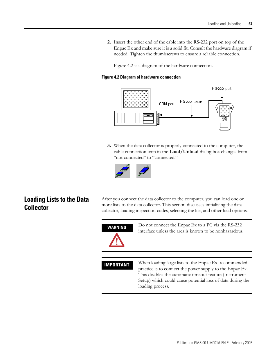 Loading lists to the data collector | Rockwell Automation 441-PEN25 Enpac Ex Data Collector User Manual | Page 73 / 147