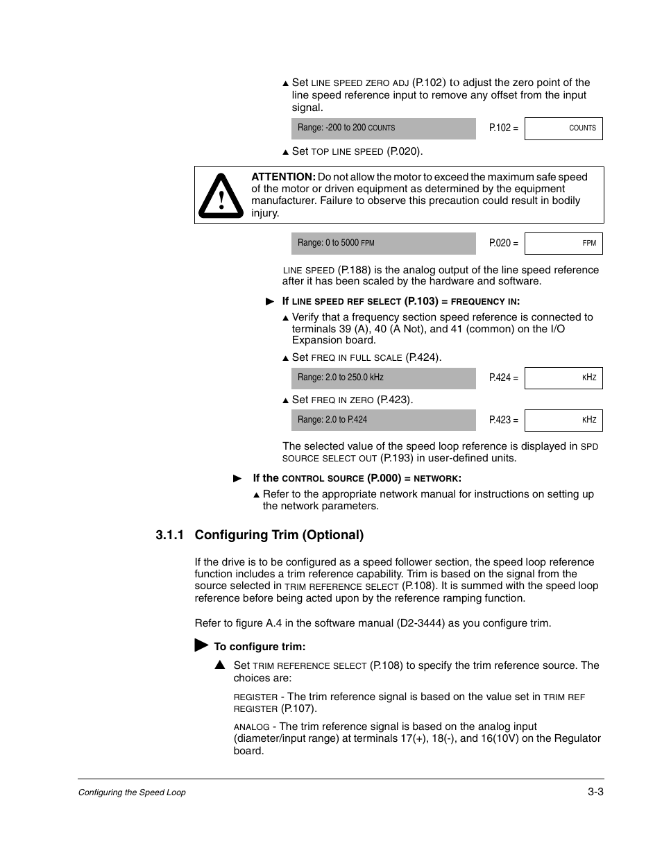 1 configuring trim (optional) | Rockwell Automation WebPak 3000  DC Drive Application Workbook Version 1.1 User Manual | Page 13 / 108