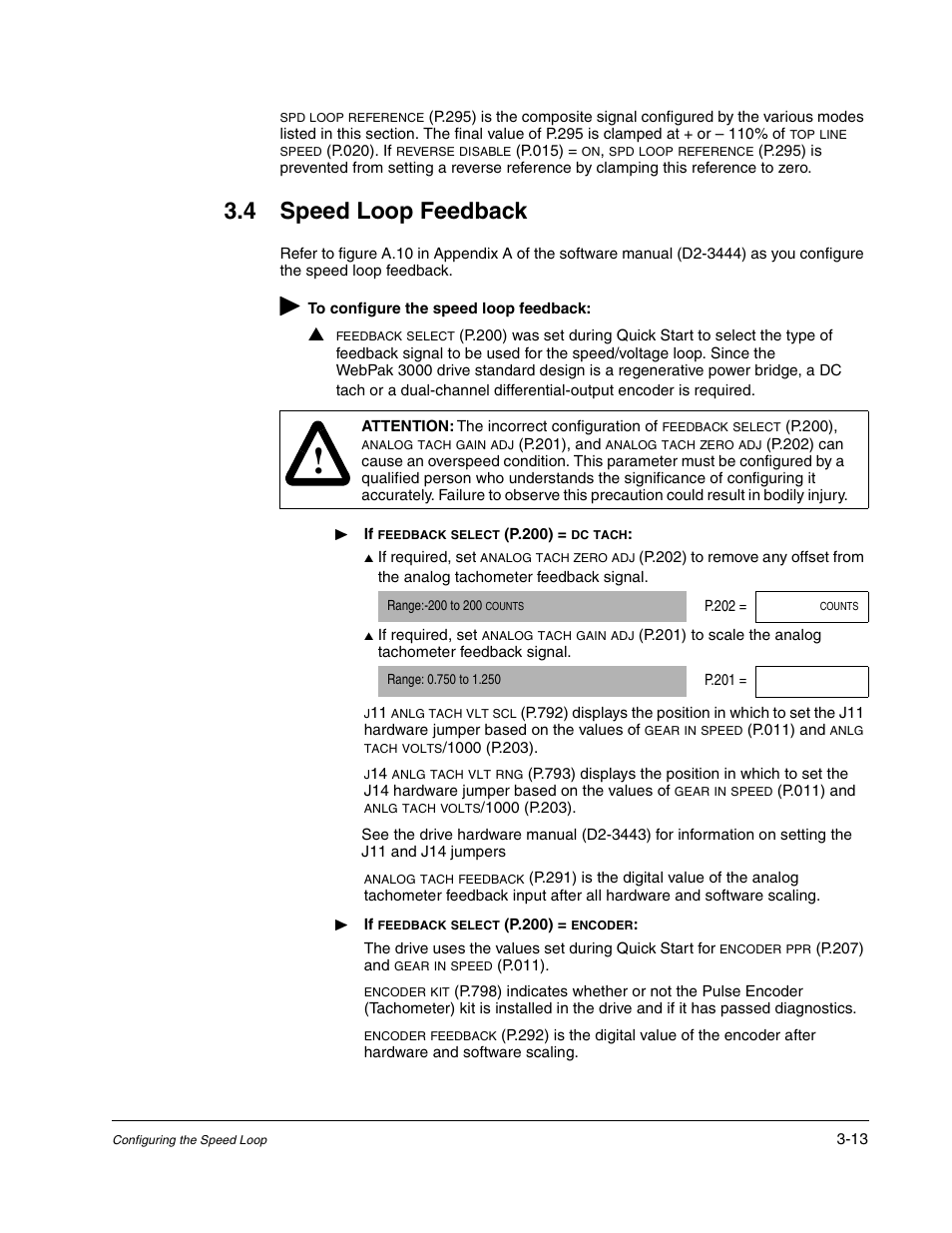 Speed mode select, 4 speed loop feedback | Rockwell Automation WebPak 3000  DC Drive Application Workbook Version 1.1 User Manual | Page 23 / 108