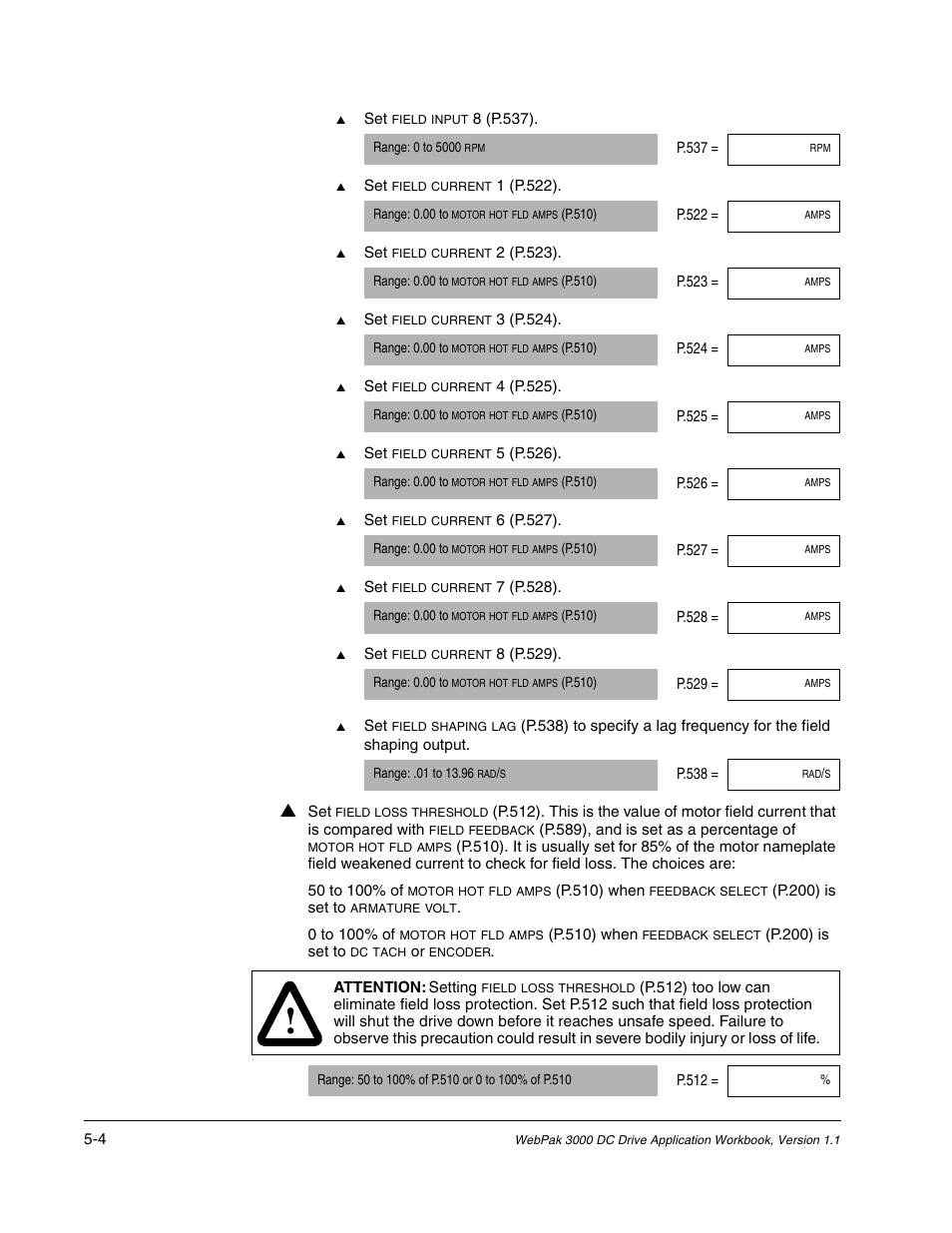 Rockwell Automation WebPak 3000  DC Drive Application Workbook Version 1.1 User Manual | Page 38 / 108