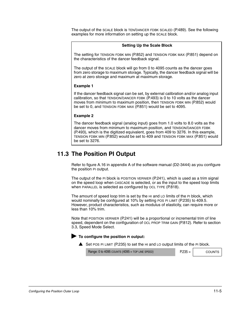 The position pi output, 3 the position pi output | Rockwell Automation WebPak 3000  DC Drive Application Workbook Version 1.1 User Manual | Page 67 / 108