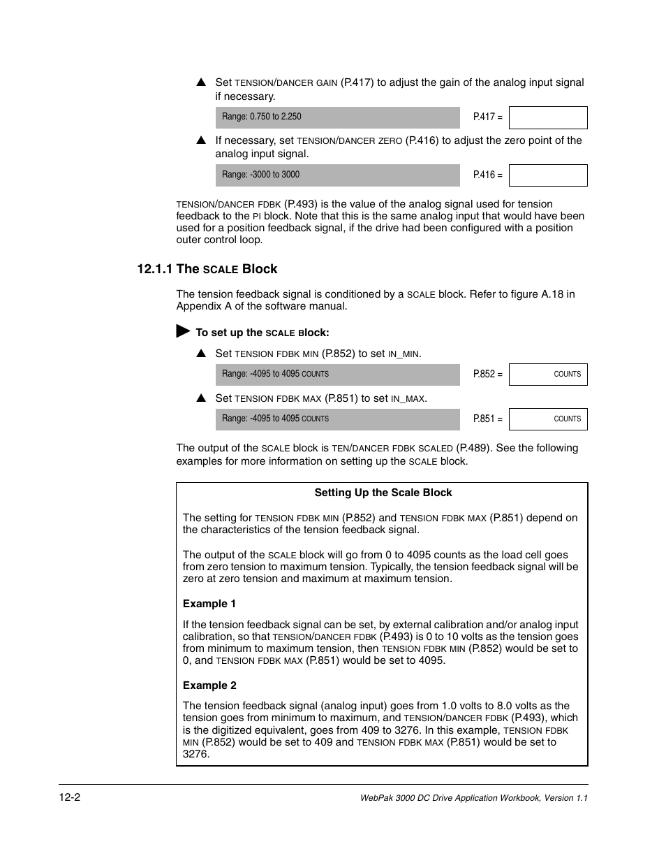 1 the, Block | Rockwell Automation WebPak 3000  DC Drive Application Workbook Version 1.1 User Manual | Page 70 / 108