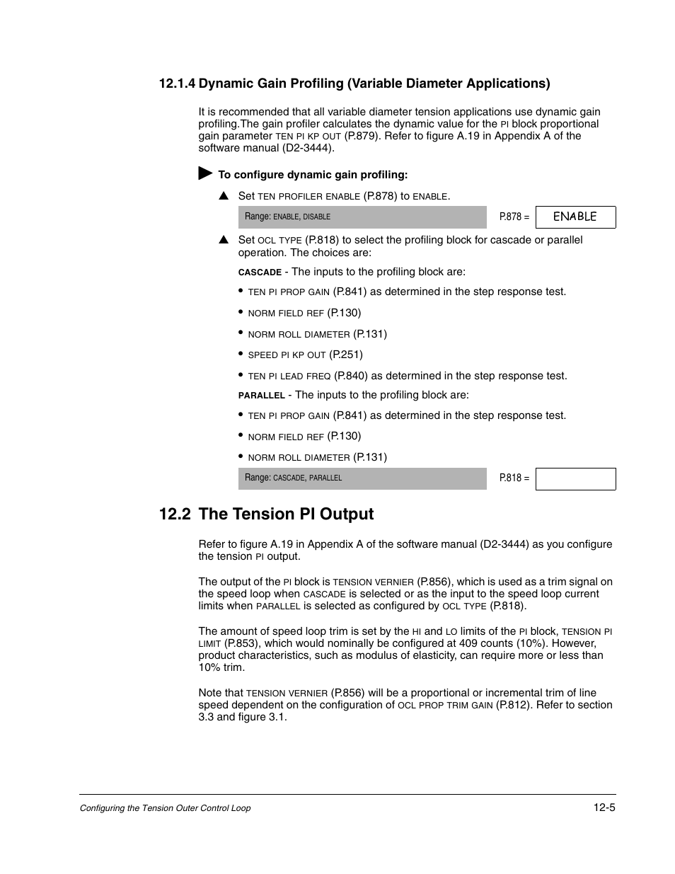 The tension pi output, 2 the tension pi output | Rockwell Automation WebPak 3000  DC Drive Application Workbook Version 1.1 User Manual | Page 73 / 108