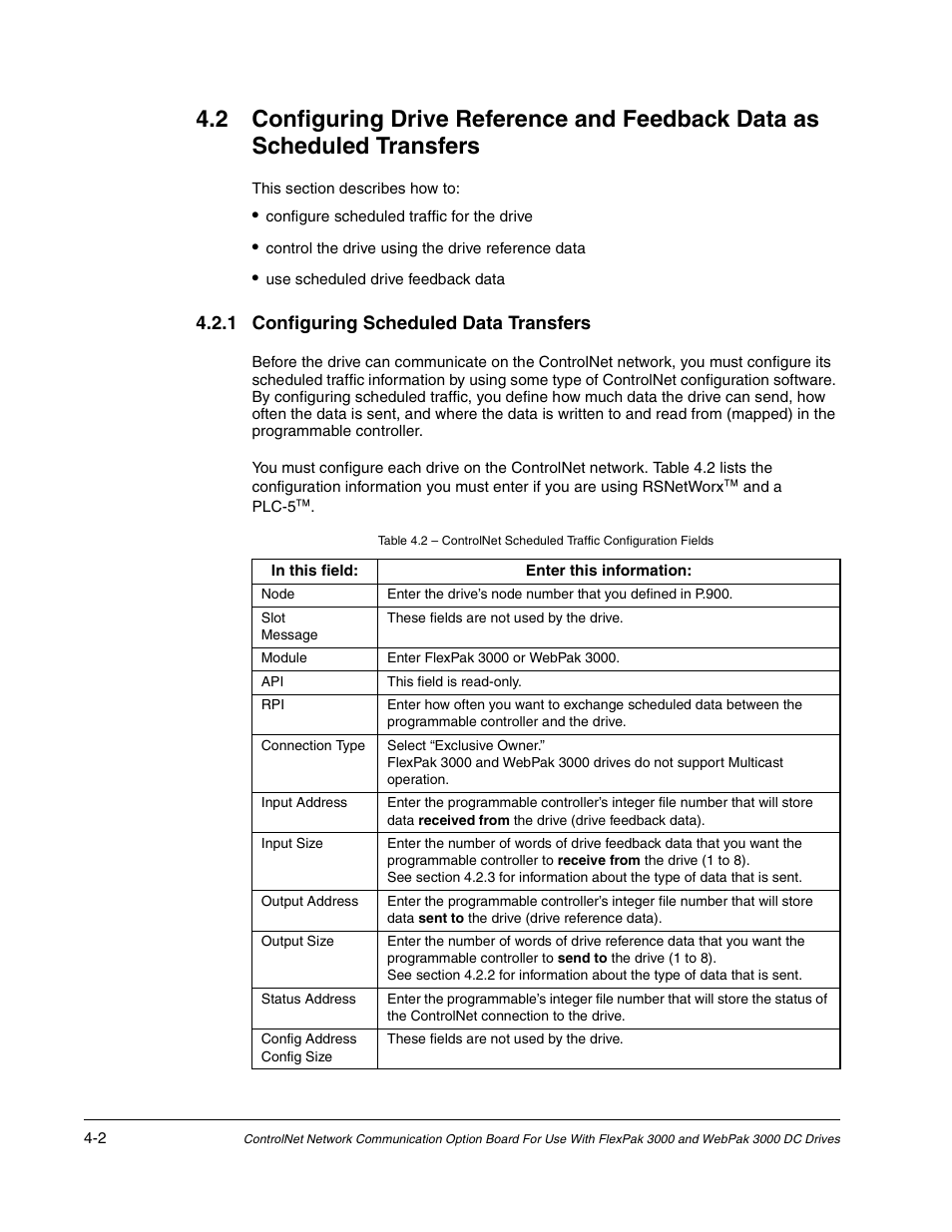 Rockwell Automation Flex/WebPak 3000 DC Drive ControlNet, Network Communication Board, 915FK2101 User Manual | Page 24 / 100
