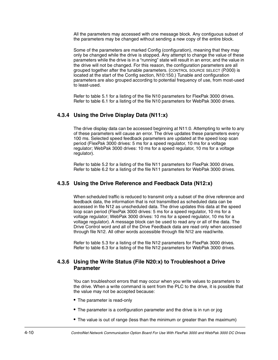 Rockwell Automation Flex/WebPak 3000 DC Drive ControlNet, Network Communication Board, 915FK2101 User Manual | Page 32 / 100
