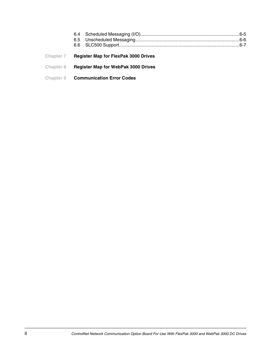 Rockwell Automation Flex/WebPak 3000 DC Drive ControlNet, Network Communication Board, 915FK2101 User Manual | Page 4 / 100