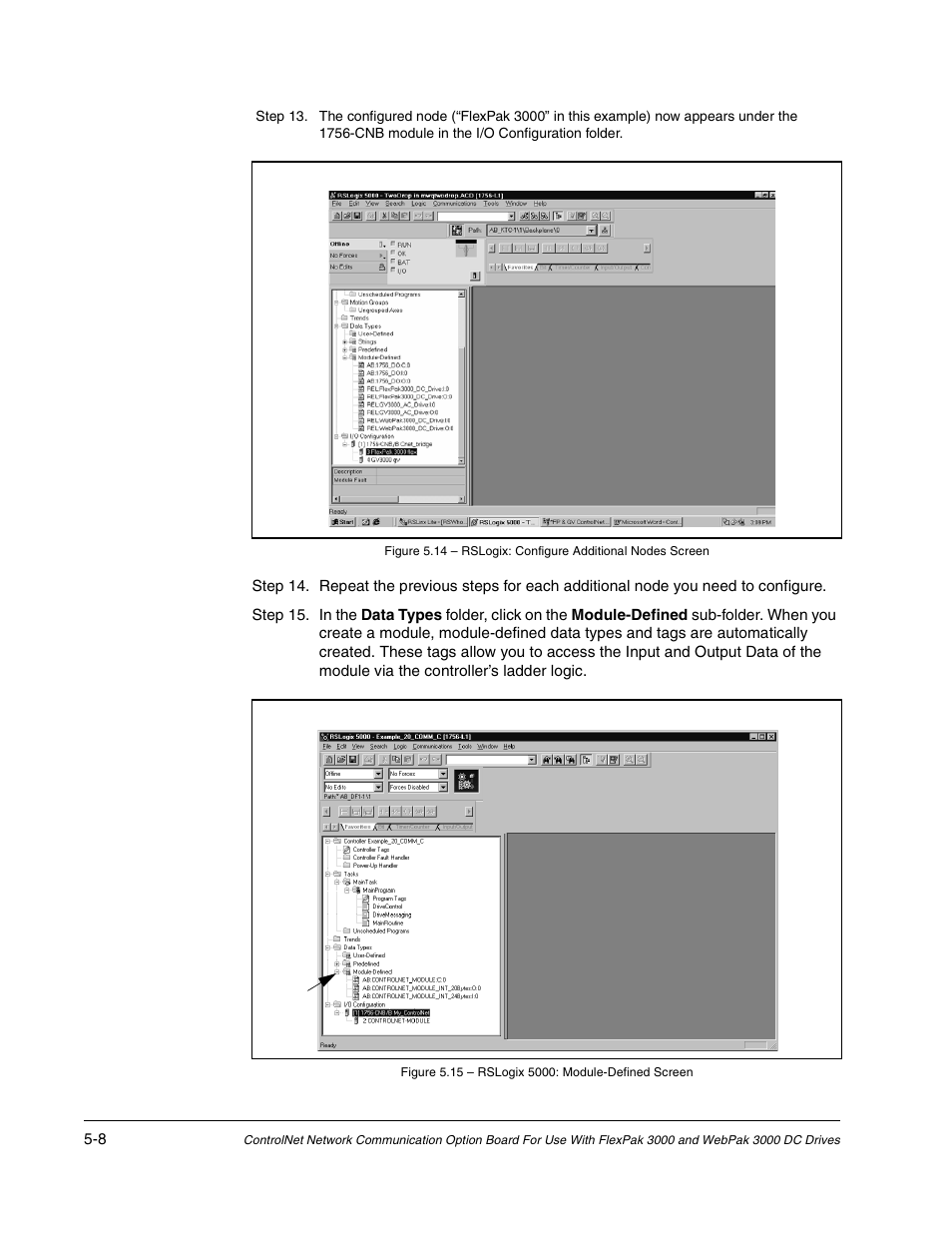 Rockwell Automation Flex/WebPak 3000 DC Drive ControlNet, Network Communication Board, 915FK2101 User Manual | Page 42 / 100