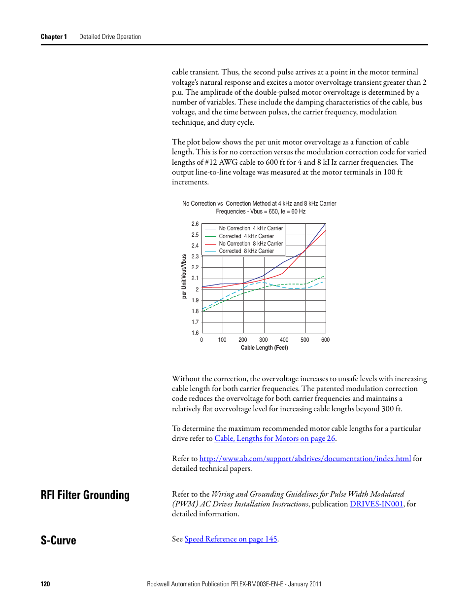 Rfi filter grounding, S-curve, Rfi filter grounding s-curve | Rockwell Automation 20D PowerFlex 700S AC Drives with Phase II Control Reference Manual User Manual | Page 120 / 218