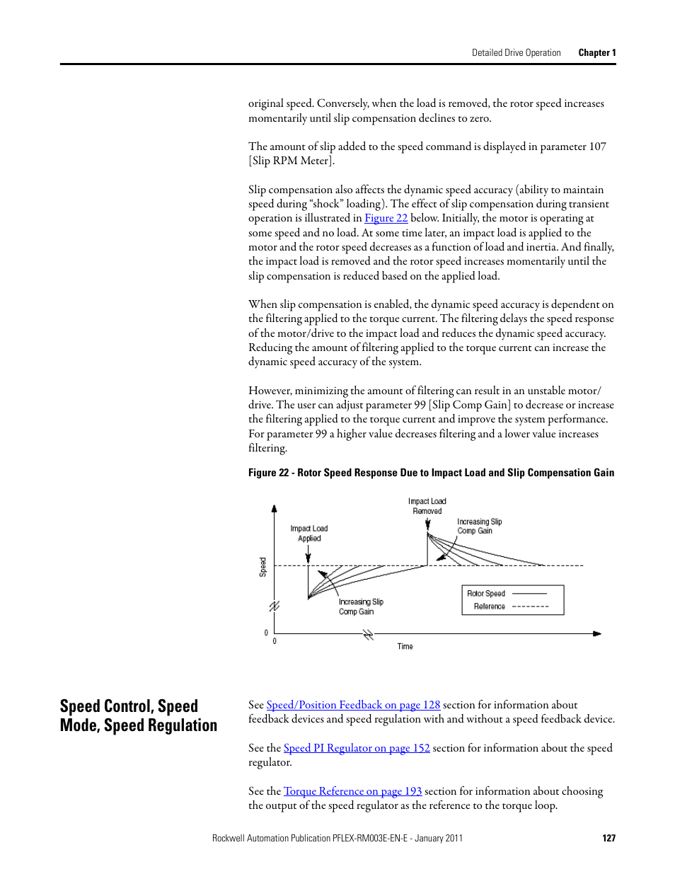 Speed control, speed mode, speed regulation | Rockwell Automation 20D PowerFlex 700S AC Drives with Phase II Control Reference Manual User Manual | Page 127 / 218