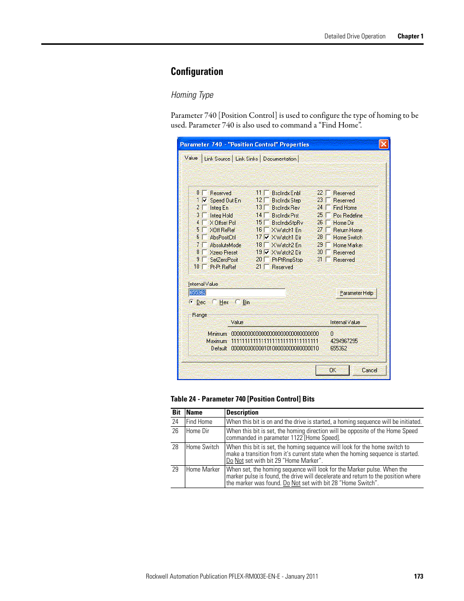 Configuration | Rockwell Automation 20D PowerFlex 700S AC Drives with Phase II Control Reference Manual User Manual | Page 173 / 218