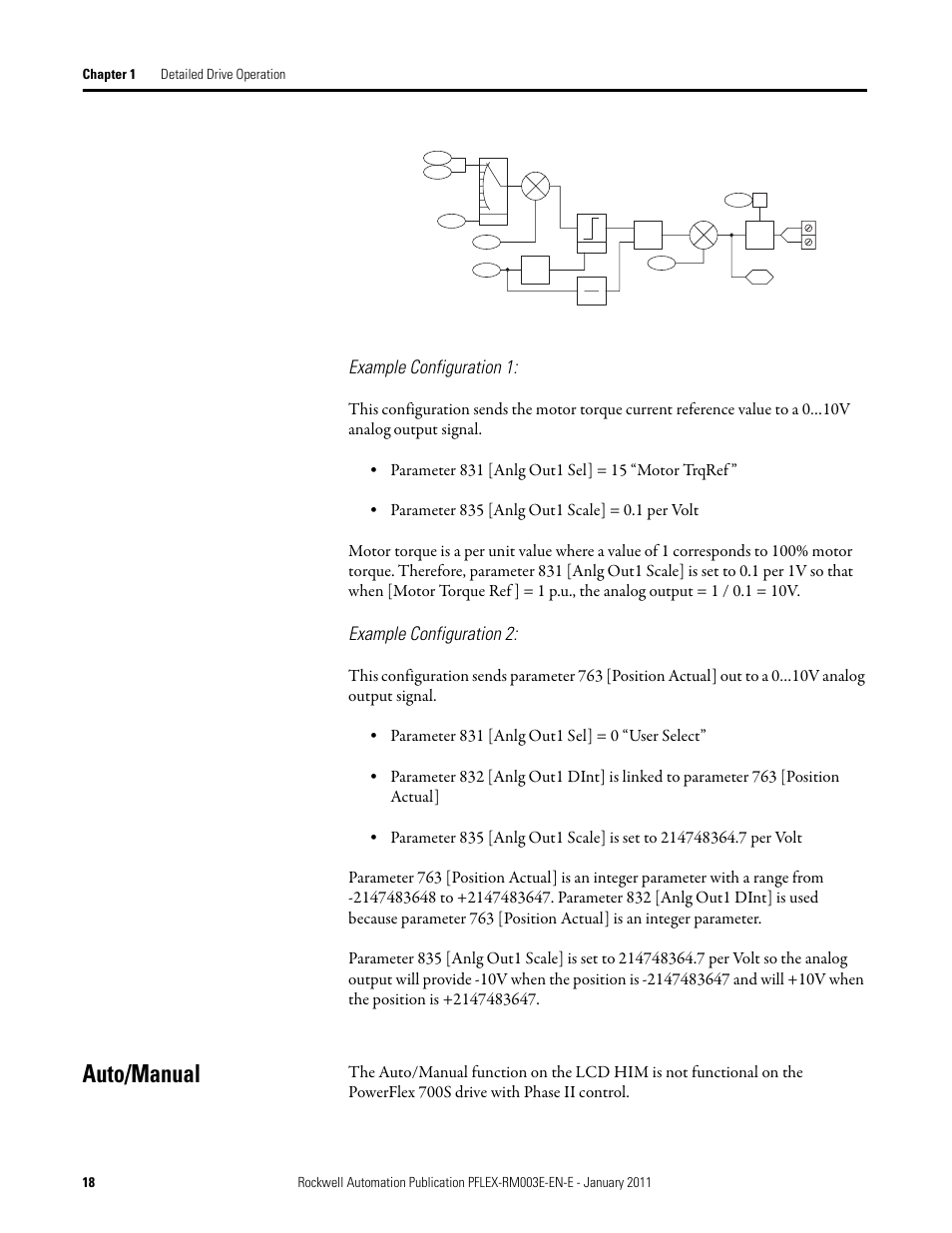 Auto/manual, Example configuration 1, Example configuration 2 | Rockwell Automation 20D PowerFlex 700S AC Drives with Phase II Control Reference Manual User Manual | Page 18 / 218