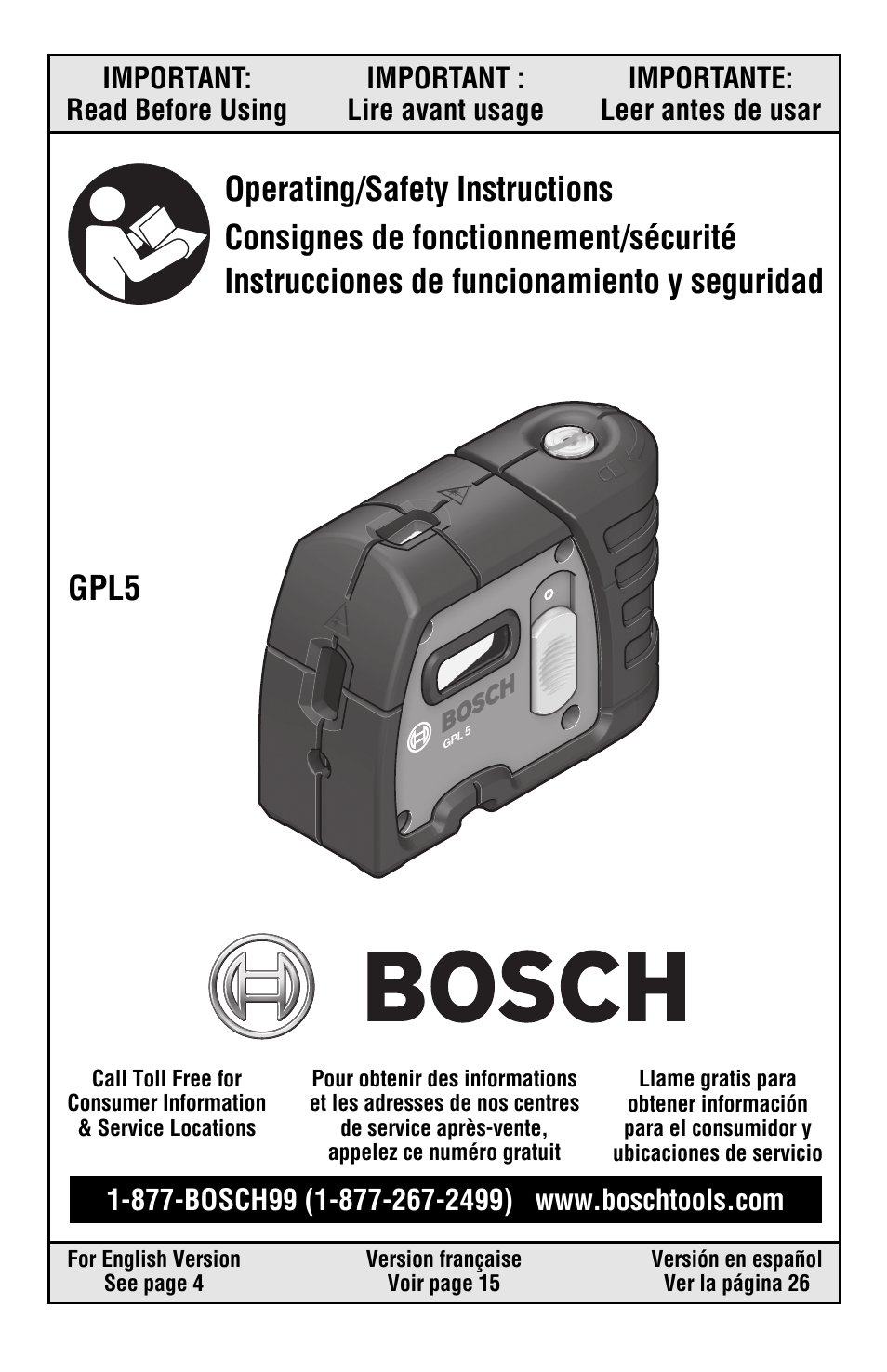 Bosch GPL5 User Manual | 36 pages