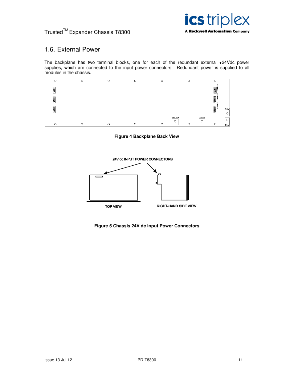 External power | Rockwell Automation T8300 Trusted Expander Chassis User Manual | Page 11 / 16