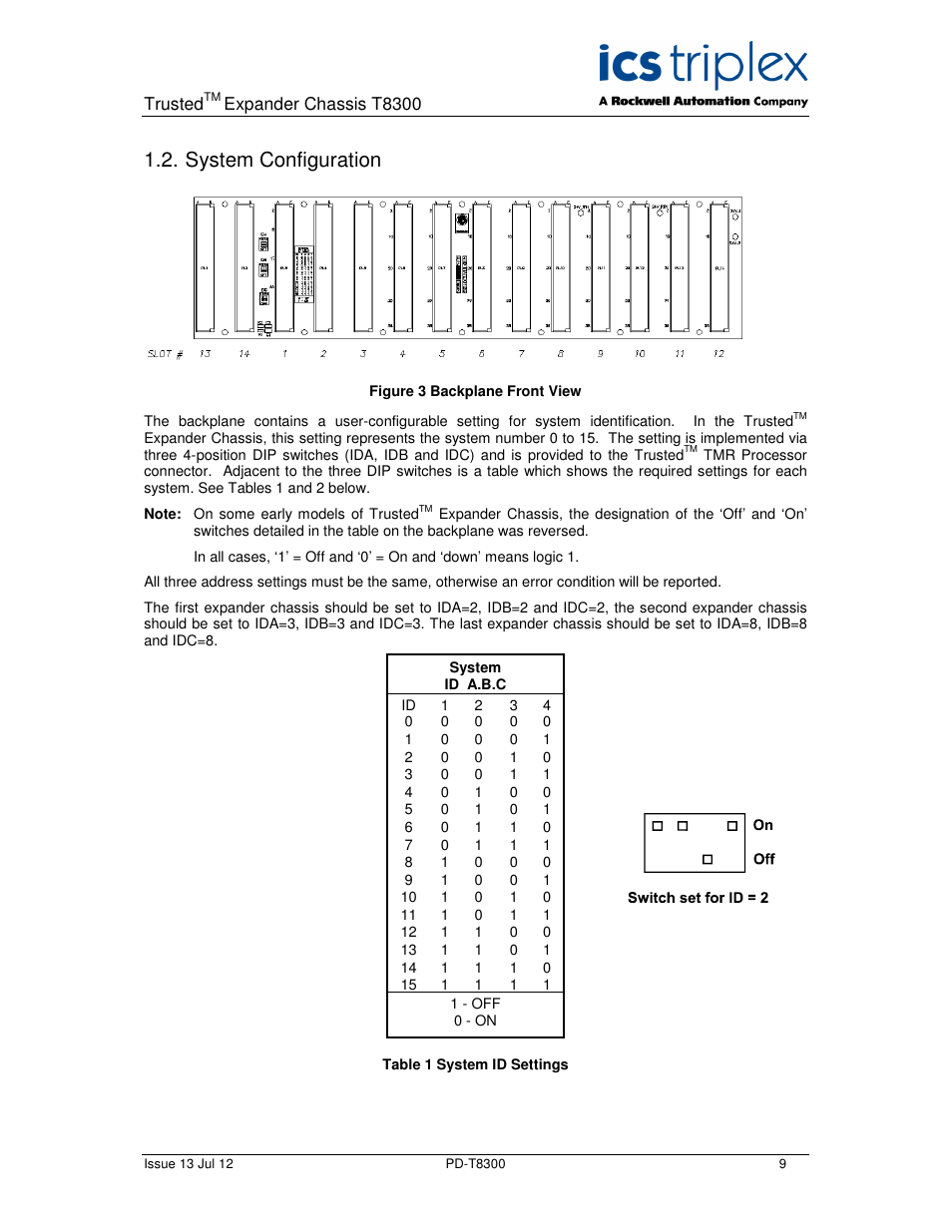 System configuration | Rockwell Automation T8300 Trusted Expander Chassis User Manual | Page 9 / 16