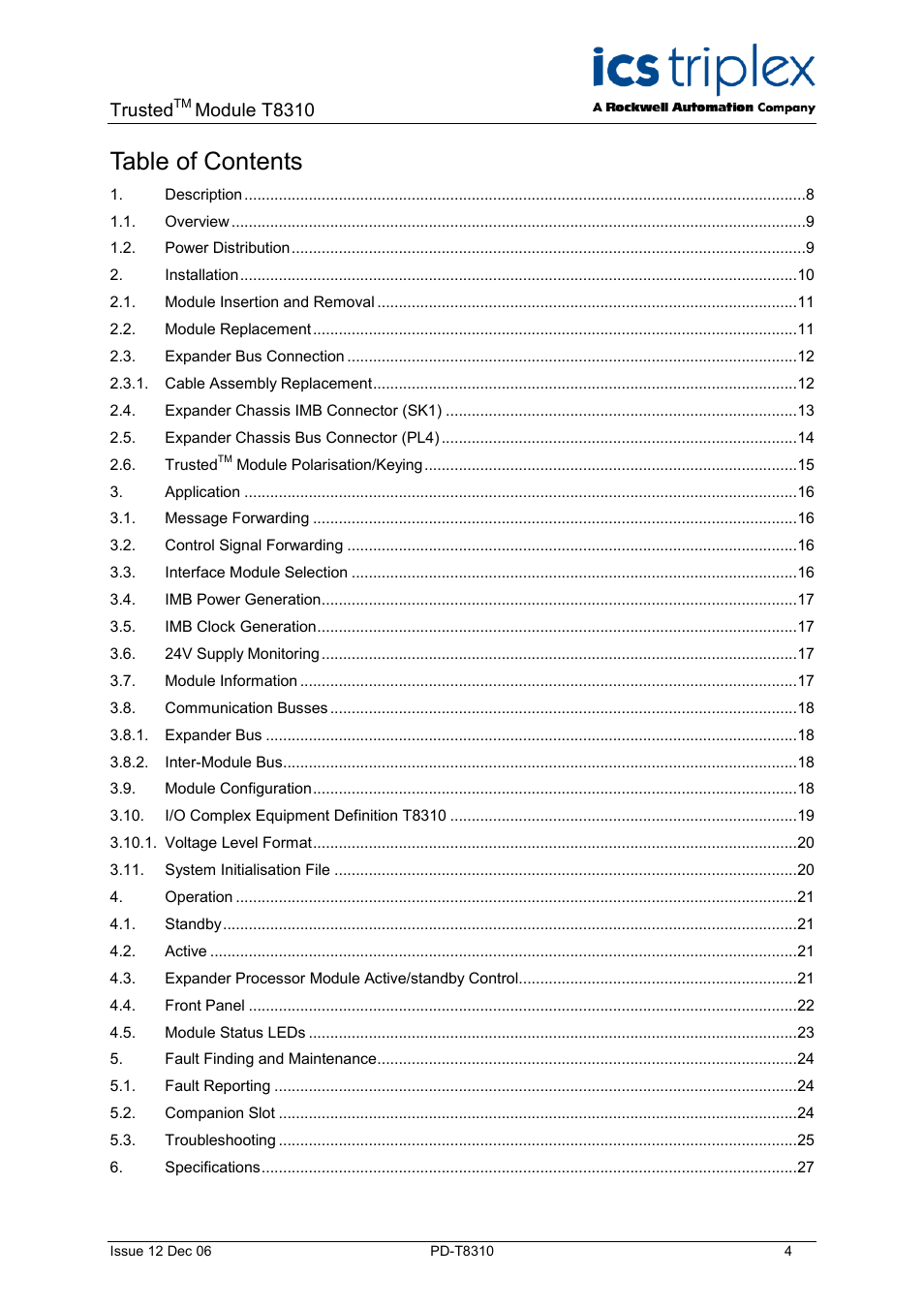 Rockwell Automation T8310 Trusted Expander Processor User Manual | Page 4 / 28