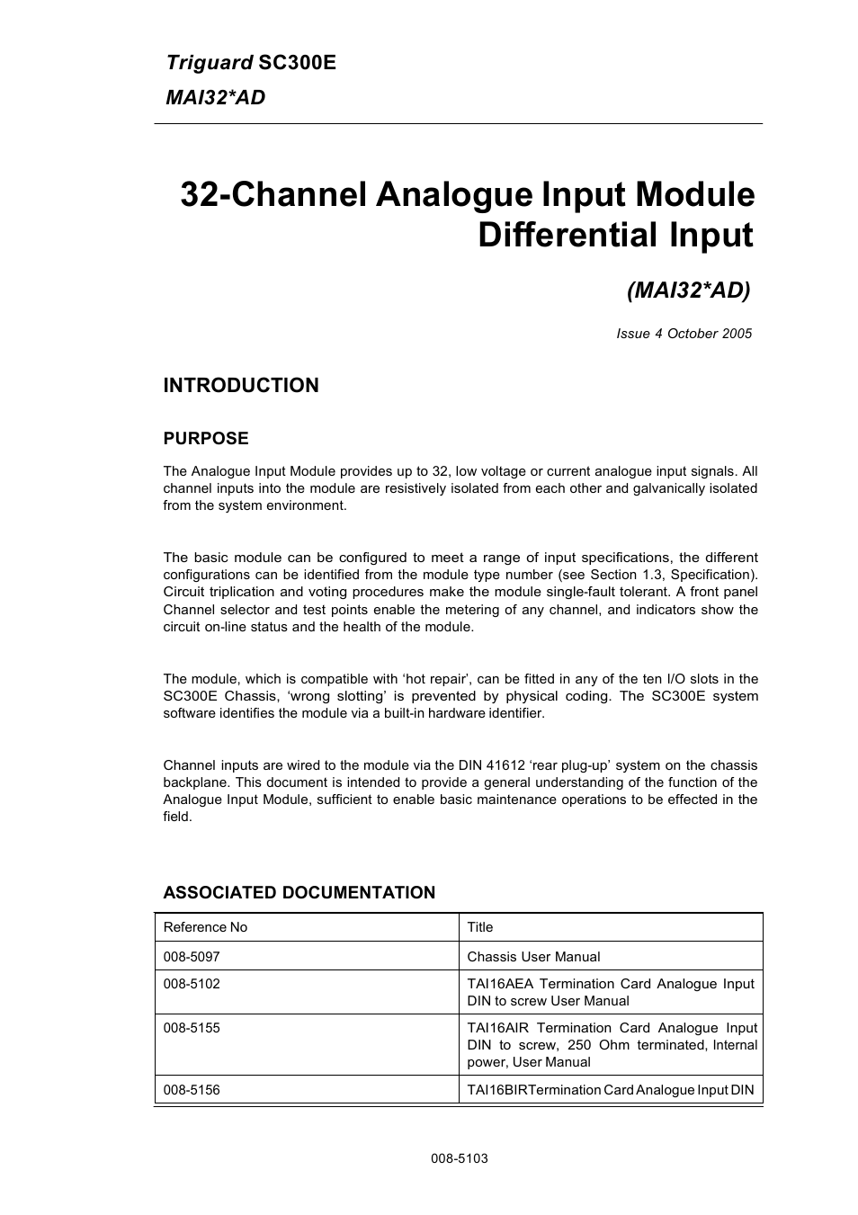 Rockwell Automation MAI32AD 32-Analogue Input Module Differential Input User Manual | 15 pages