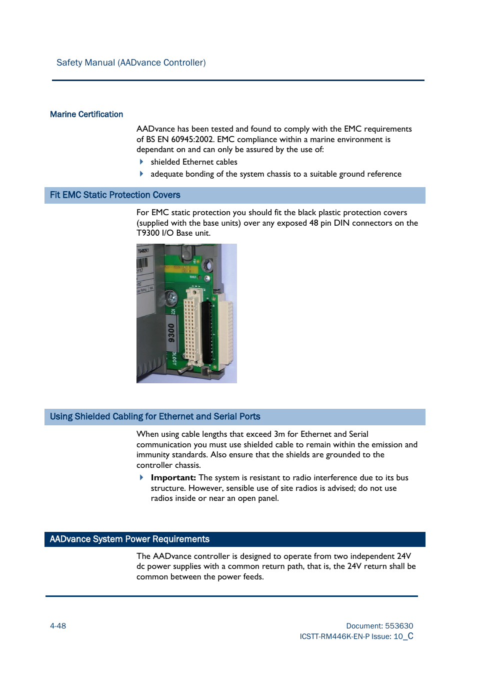 Aadvance system power requirements | Rockwell Automation AADvance Controller Safety Manual User Manual | Page 104 / 128