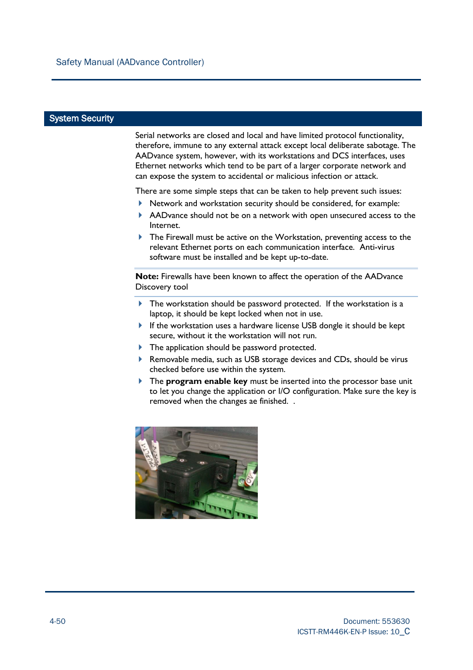 System security | Rockwell Automation AADvance Controller Safety Manual User Manual | Page 106 / 128
