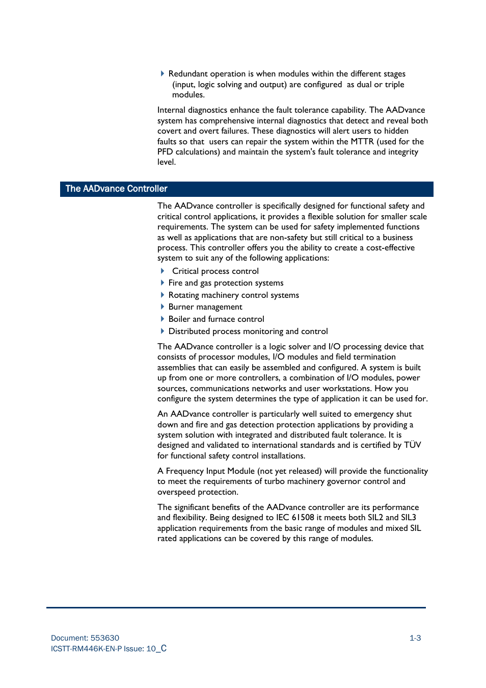 The aadvance controller | Rockwell Automation AADvance Controller Safety Manual User Manual | Page 13 / 128