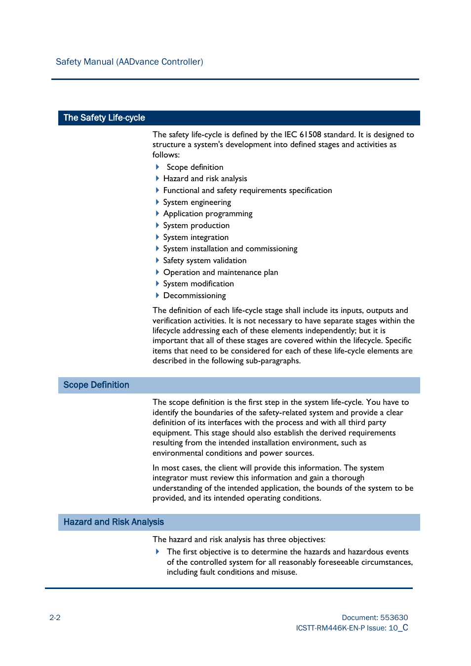 The safety life-cycle | Rockwell Automation AADvance Controller Safety Manual User Manual | Page 26 / 128