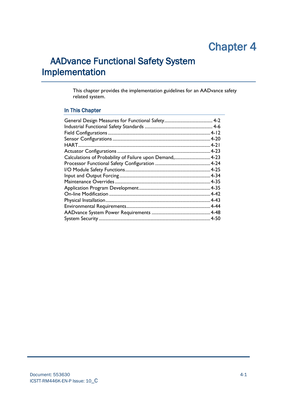 Chapter 4, Aadvance functional safety system implementation | Rockwell Automation AADvance Controller Safety Manual User Manual | Page 57 / 128