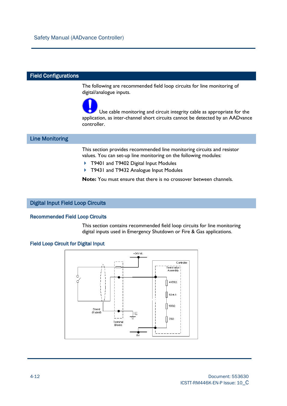 Field configurations | Rockwell Automation AADvance Controller Safety Manual User Manual | Page 68 / 128