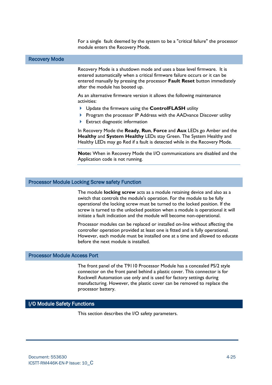 I/o module safety functions | Rockwell Automation AADvance Controller Safety Manual User Manual | Page 81 / 128