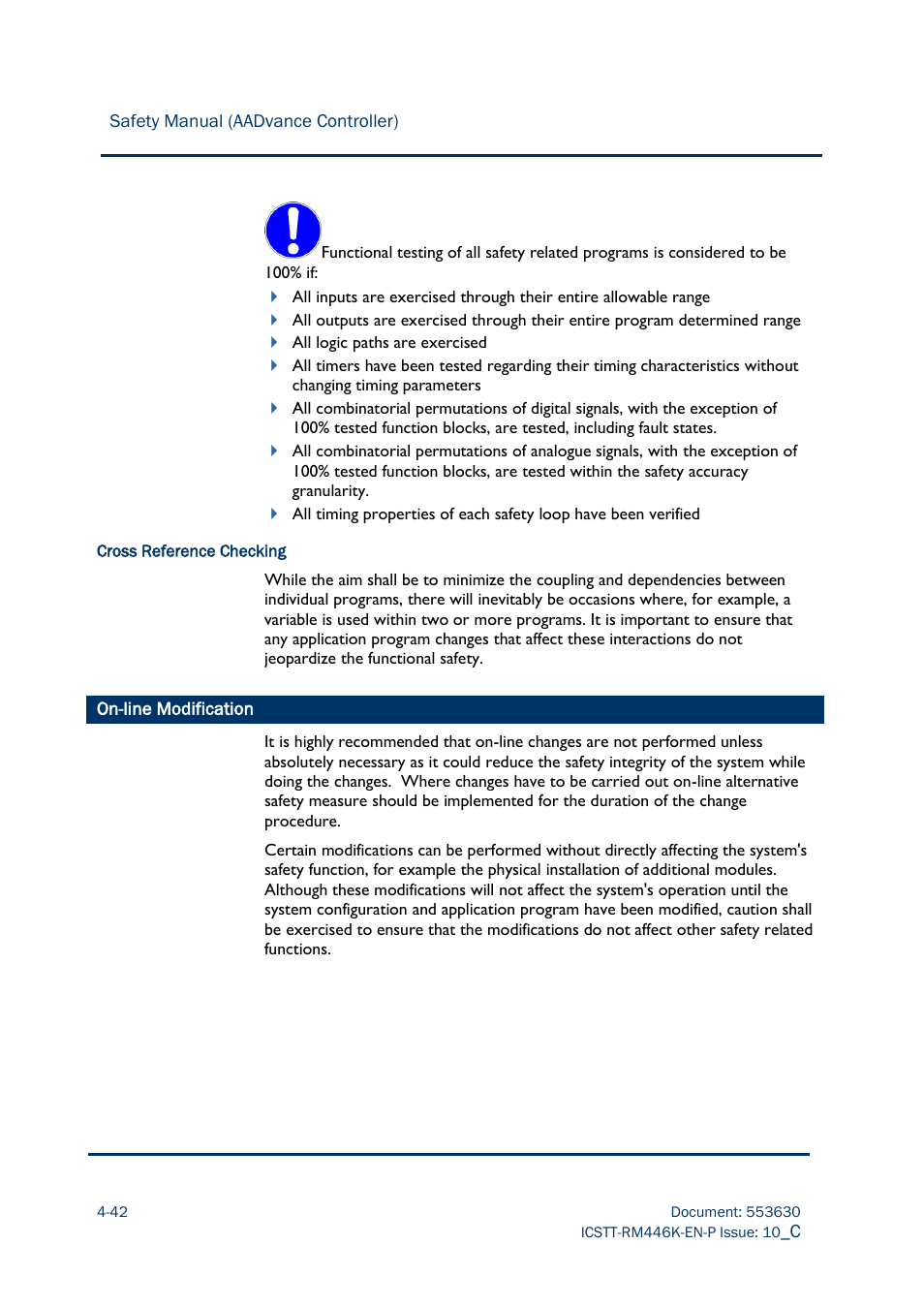 On-line modification | Rockwell Automation AADvance Controller Safety Manual User Manual | Page 98 / 128