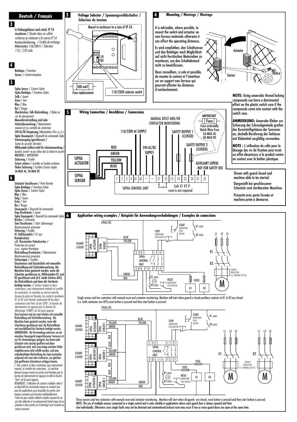 Deutsch / français | Rockwell Automation Sipha 2 Coded Magnetic Interlock Switch Control Unit User Manual | Page 2 / 4